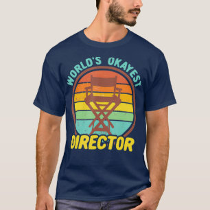 Camiseta Director de Worlds Okayest Cineasta Gracioso Retro