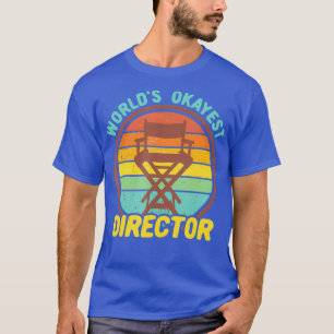 Camiseta Director de Worlds Okayest Cineasta Gracioso Retro