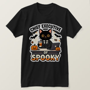 Camiseta Director Ejecutivo de Halloween de Gato Negro Espe