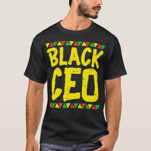 Camiseta Director Ejecutivo Negro Kente Pride Negocios Afri