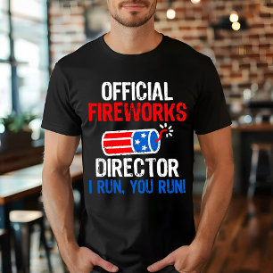 Camiseta Director Oficial de Fuegos Artificiales Regalo Div