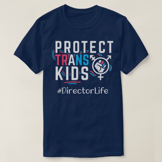 Camiseta Director Proteger niños transgénero Orgullo LGBT (Diseño del anverso)