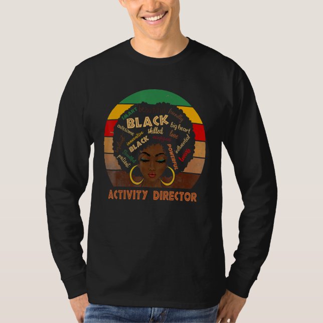 Camiseta Directora de actividad: Afroamericanas Blac (Anverso)