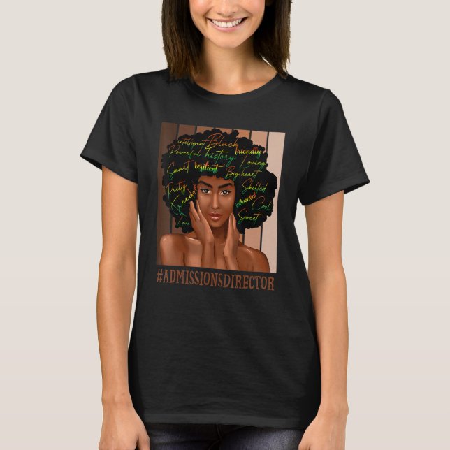 Camiseta Directora de Admisión de Afroamericanas Bl (Anverso)