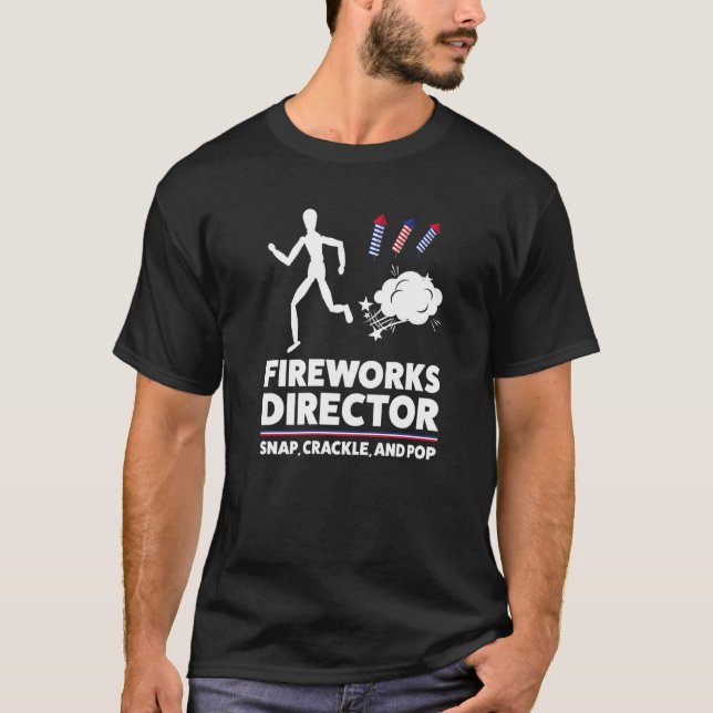 Camiseta Directora De Fireworks Snap Crackers Y Pop Usa (Anverso)