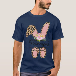 Camiseta Directora de Leopard Easter Bunny mayor Happy Eas