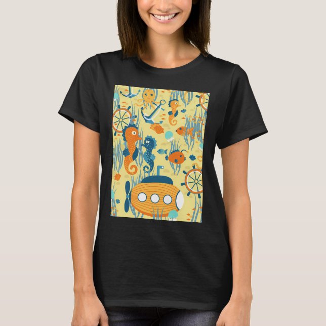 Camiseta Dirigible amarillo sobre fondo amarillo (Anverso)