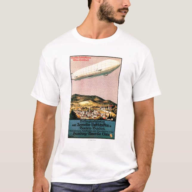 Camiseta Dirigible del zepelín de Luftschiff sobre el (Anverso)