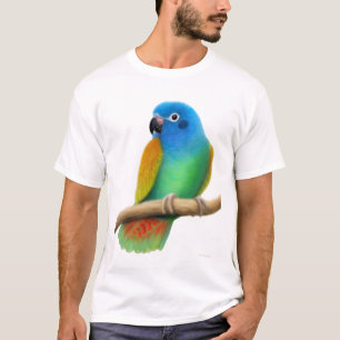Camiseta dirigida azul del loro de Pionus