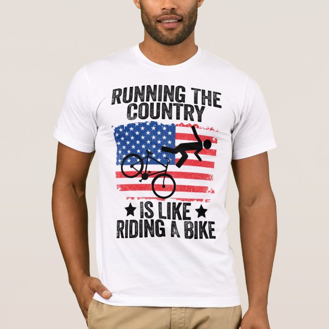 Camiseta Dirigir El País Es Como Montar En Bicicleta (Anverso)