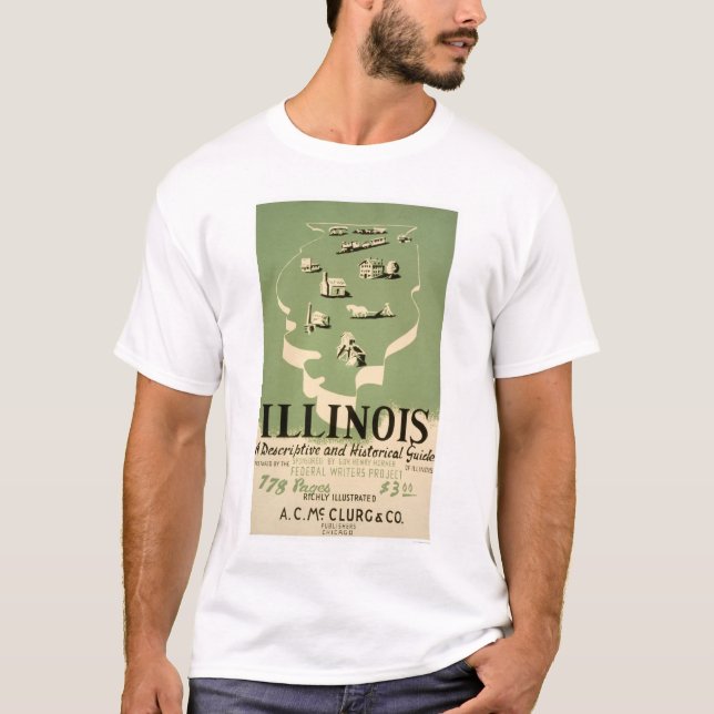 Camiseta Dirija a Illinois WPA 1940 (Anverso)