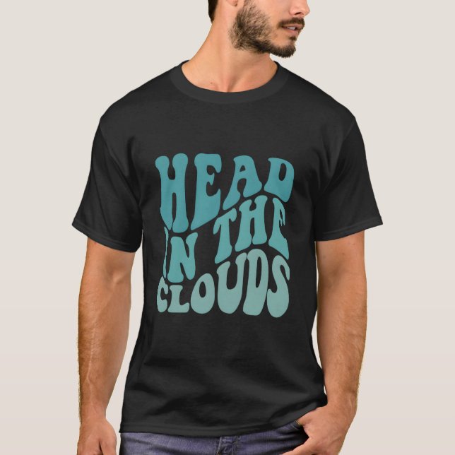 Camiseta Diríjase A Las Nubes Con Palabras De Moda Estética (Anverso)
