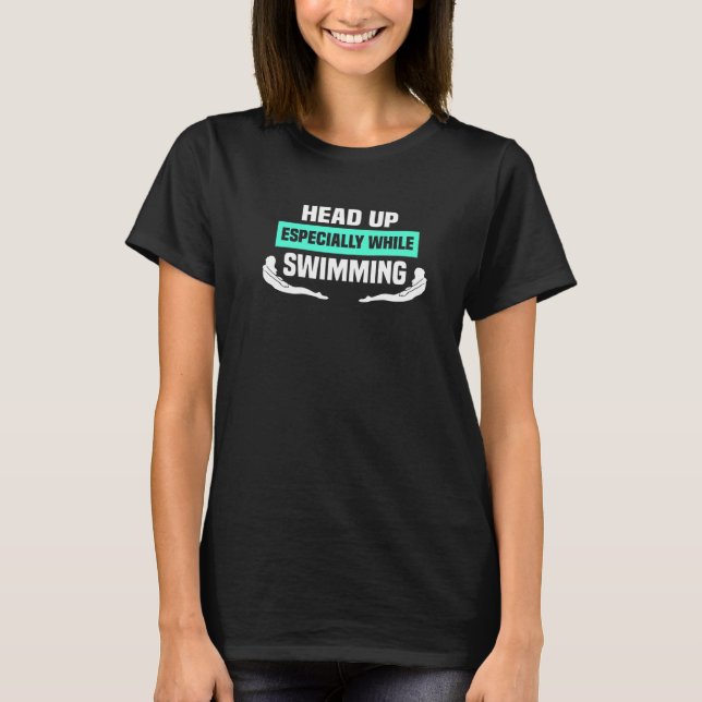 Camiseta Diríjase Especialmente Mientras Baña Triatlón (Anverso)