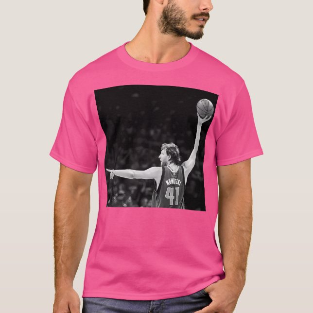 Camiseta Dirk Nowitzki - Blanco negro (Anverso)