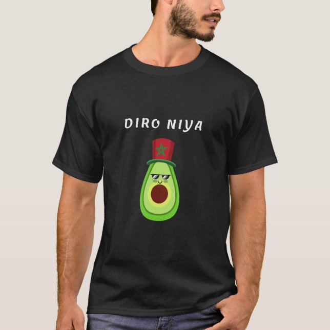 Camiseta Diro Niya Have Confidence in Darija Avocado Flag o (Anverso)