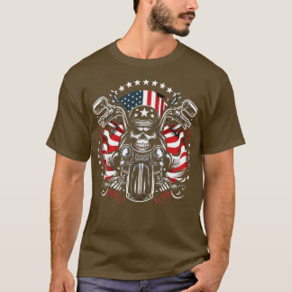 Camiseta Dirt Bike Bandera Americana Motocross Biker 4 de j