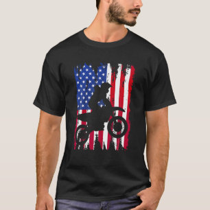 Camiseta Dirt Bike Bandera Americana Motocross Biker 4 de j