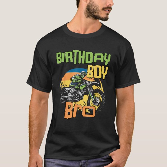 Camiseta Dirt Bike Birthday Brother Fiesta Motocross MX Bir (Anverso)