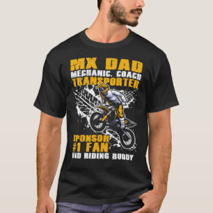 Camiseta Dirt Bike Dad Graphic Plus Size Riding Motocross