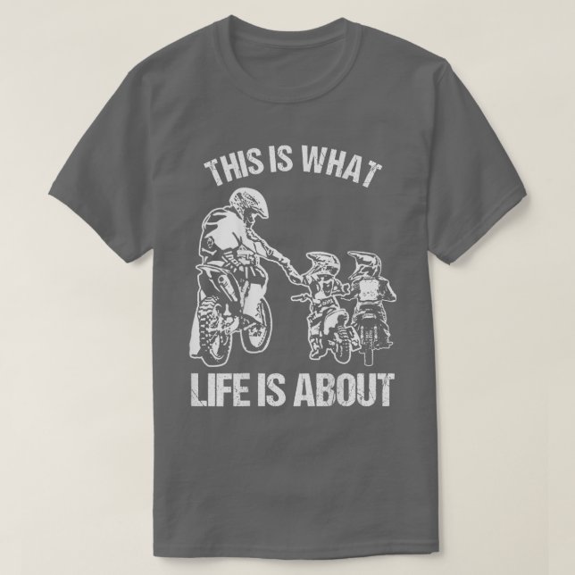 Camiseta Dirt Bike Dad Motocross Motorcycle FMX Biker Fathe (Diseño del anverso)