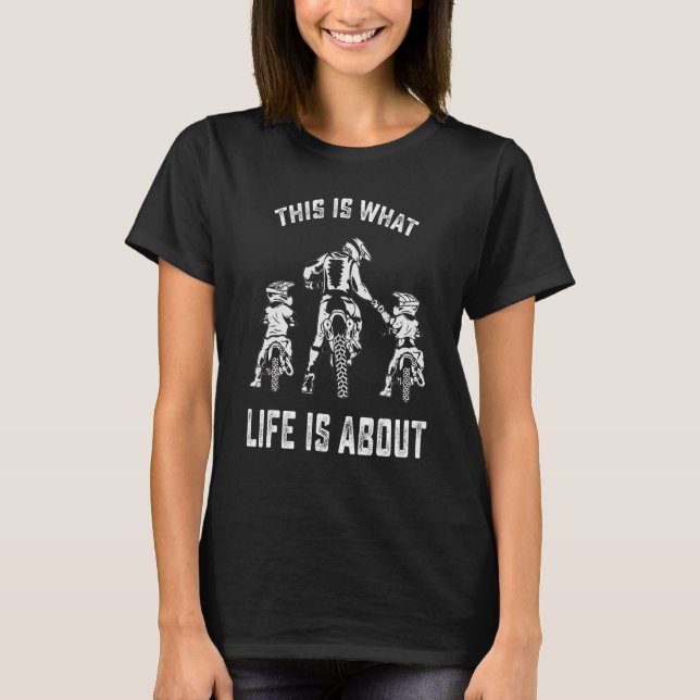 Camiseta Dirt Bike Dad Motocross Motorcycle Fmx Biker Fathe (Anverso)