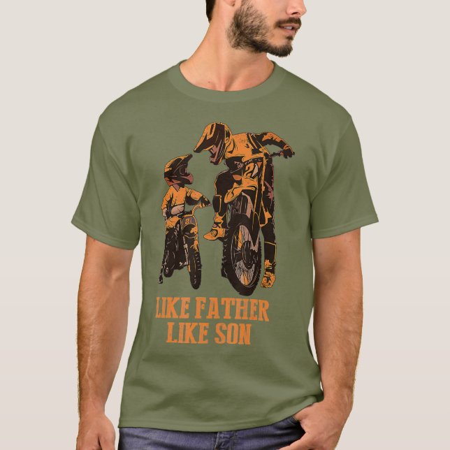 Camiseta Dirt Bike Dad Motocross Motorcycle FMX Biker y (Anverso)