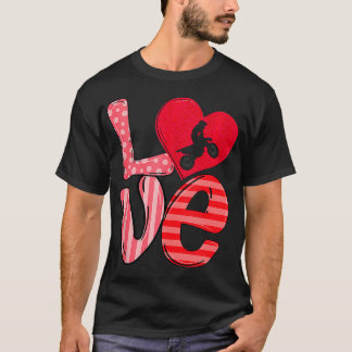Camiseta Dirt Bike Hearts Love Día de San Valentín Dirt Bik