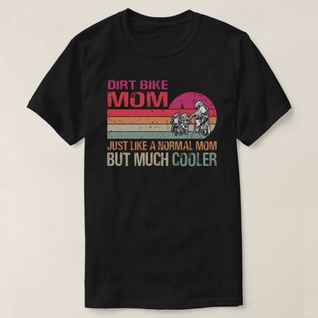 Camiseta Dirt Bike Mom Motocross Enduro Motorcycle Sport Fa (Diseño del anverso)