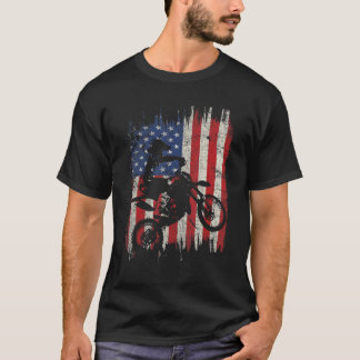 Camiseta Dirt Bike Motocross Estados Unidos Bandera estadou