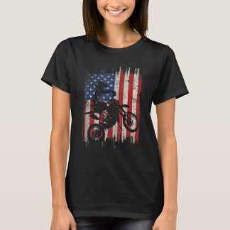 Camiseta Dirt Bike Motocross Estados Unidos Bandera estadou