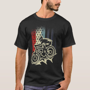 Camiseta Dirt Bike Mtb Downhill Montaña Bandera Estadounide