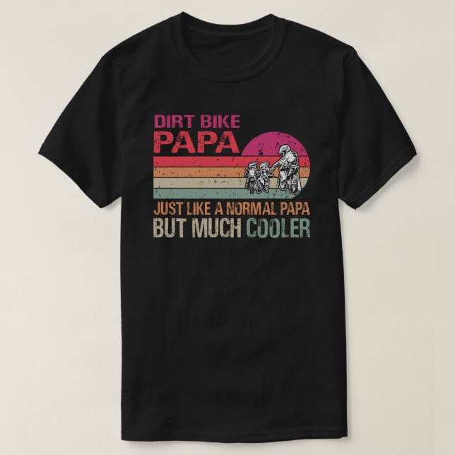 Camiseta Dirt Bike Papa Motocross Enduro Motorcycle Sport F (Diseño del anverso)
