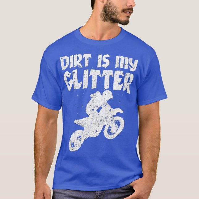 Camiseta Dirt Bike Riding DIrt es mi Purpurina MX Motocross (Anverso)