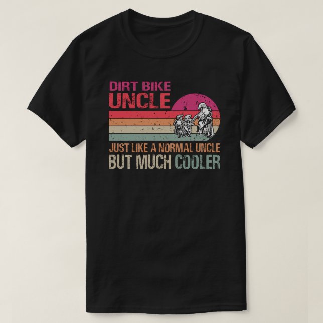 Camiseta Dirt Bike Uncle Motocross Enduro Motorcycle Sport (Diseño del anverso)