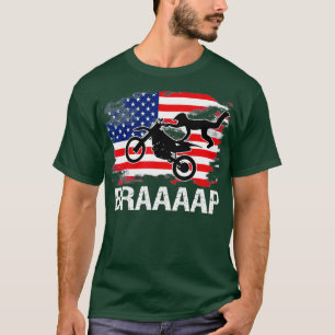 Camiseta Dirt Biker America Flag Gift Motorcycle vintage