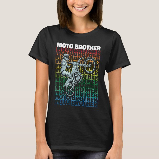 Camiseta Dirt Biking Brother Biker Mx Motocross Bike Moto B (Anverso)
