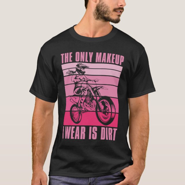 Camiseta Dirt Biking Sister Makeup Mx Bike I Sparkle Even I (Anverso)