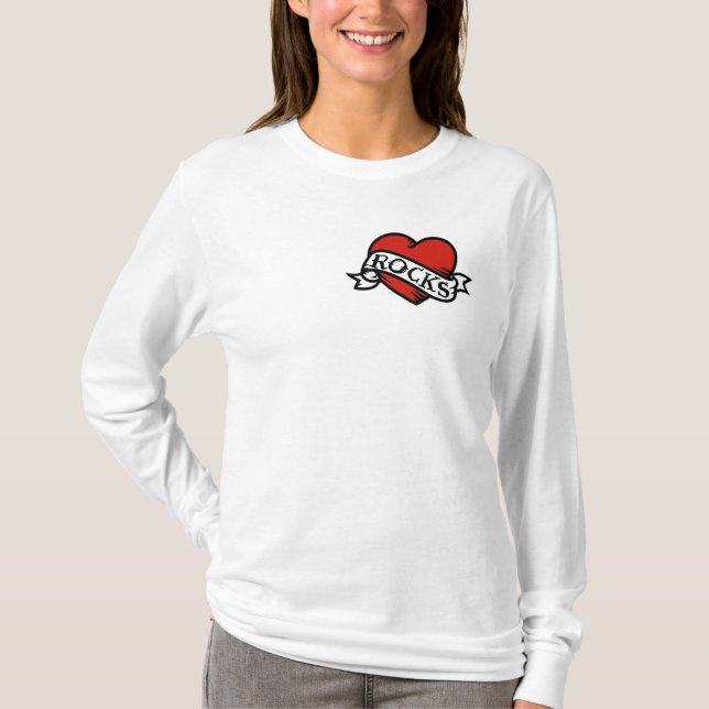 Camiseta Dirt Dames Heart Front, Large Logo Back (Anverso)