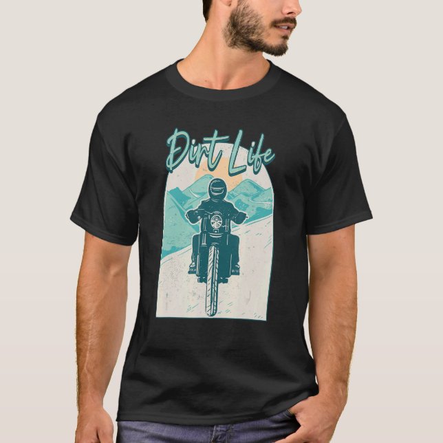 Camiseta Dirt Life Dirt Track Carreras Motocross (Anverso)