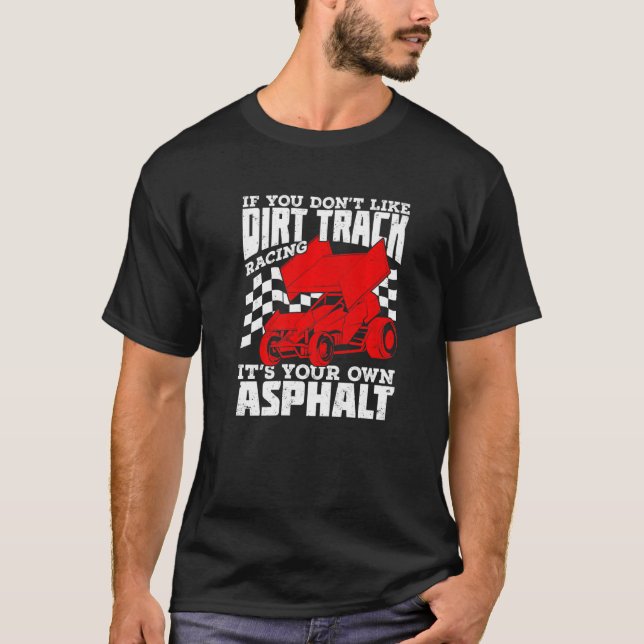 Camiseta Dirt Track Racing Winged Sprint Car Premium (Anverso)