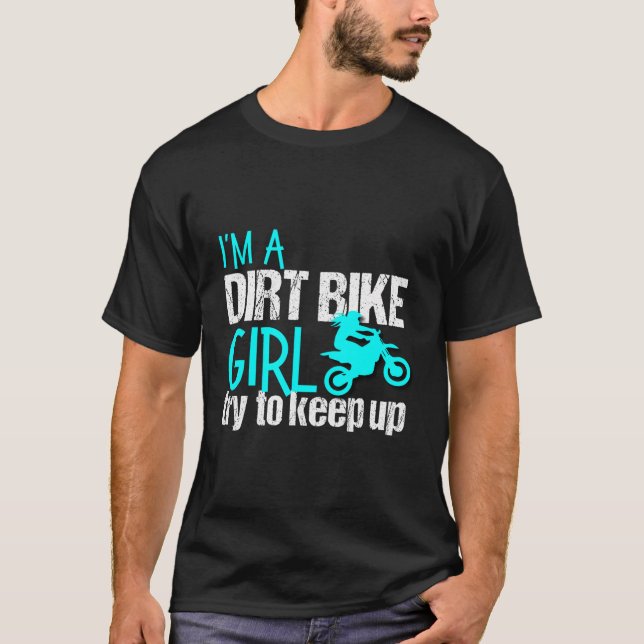 Camiseta Dirtbike Hoodie Para Mujeres Chicas Funny Motorcro (Anverso)