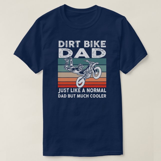 Camiseta Dirtbike Motocross Dirt Dirt dad moto papá MX Vint (Diseño del anverso)