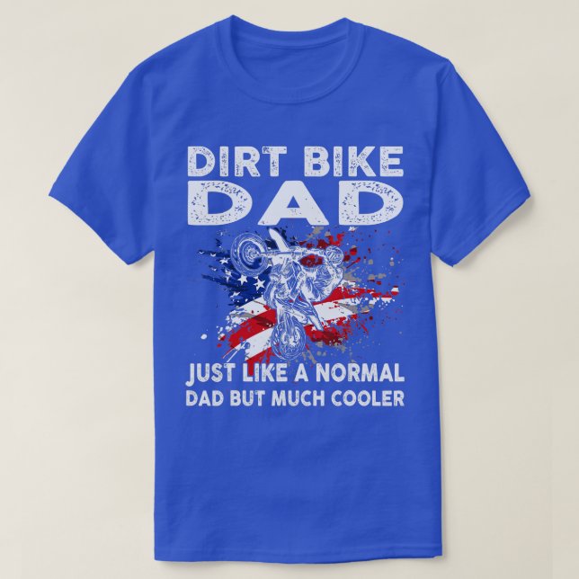 Camiseta Dirtbike Motocross Dirt Dirt dad papá MX Bandera d (Diseño del anverso)