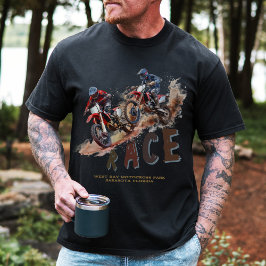Camiseta Dirtbikes Carreras Motocross Race Park Textos