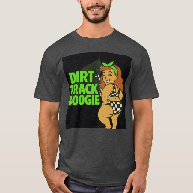 Camiseta Dirtrack Boogie Neon Racer vintage (Anverso)