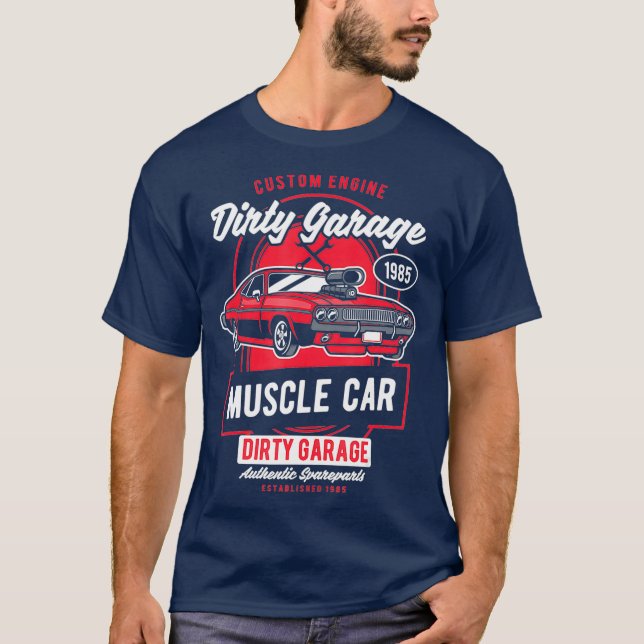 Camiseta Dirty Garage Motorcycle Motocross Biking Dirt (Anverso)