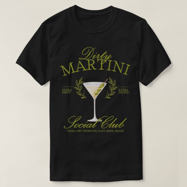 Camiseta Dirty Martini Social Club Cocktail Chicas Bachelor (Diseño del anverso)