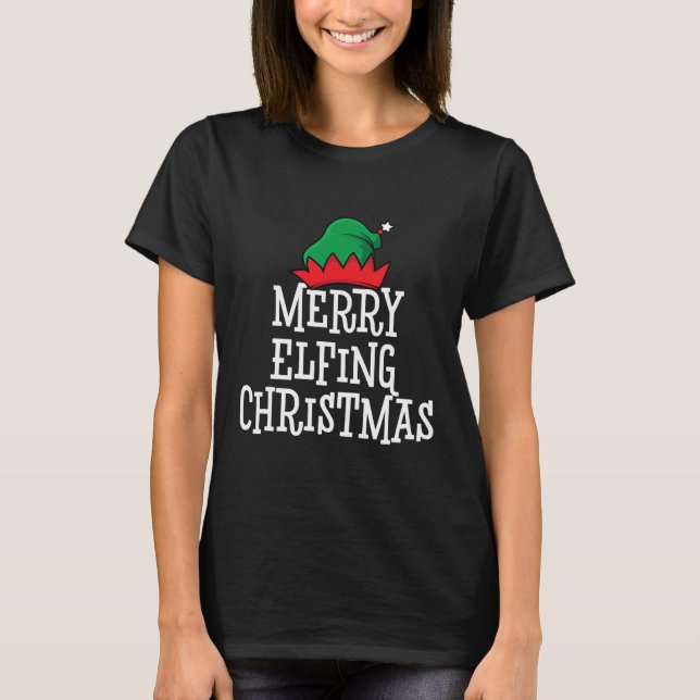 Camiseta Dirty Santa Naughty Elves Merry Elfing (Anverso)