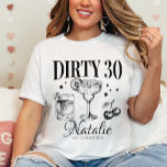 Camiseta Dirty Thirty 30th Birthday Fiesta Personalizado co<br><div class="desc">Presentamos a nuestro sucio Personalizado Treinta y Treinta Aniversario coincidiendo con camiseta - ¡la máxima expresión de celebración y camaradería para el gran hito! Diseñada con cuidado y diseñada para conmemorar la memorable ocasión, esta camisa encarna la esencia de girar 30 con estilo y sass. Celebra su cumpleaños de hito...</div>