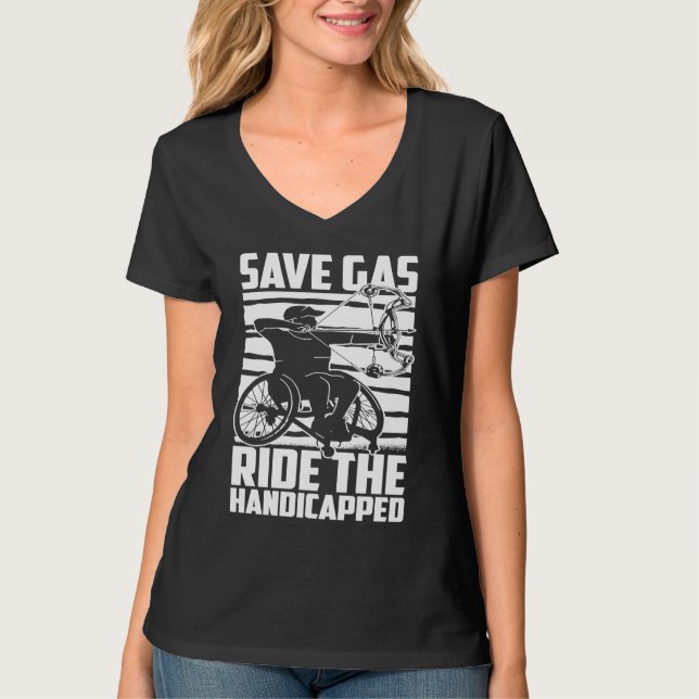 Camiseta Disability Hilarious Handicapped Disabled Wheelcha (Anverso)